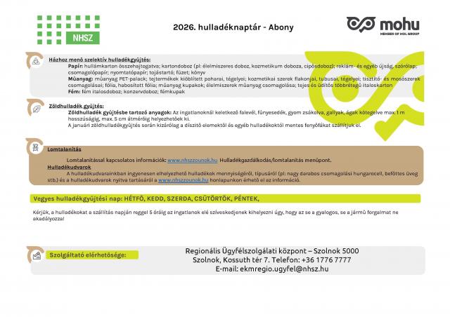 Szelektiv hulladekok gyujtesenek utemezese 2026 abony1 640 480