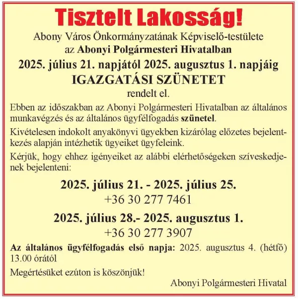 Igazgatási szünet