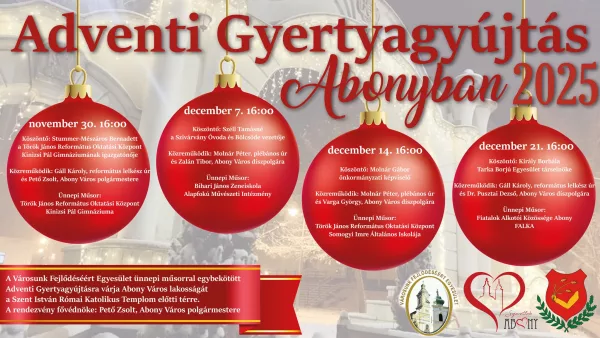 Adventi gyertyagyújtás programja