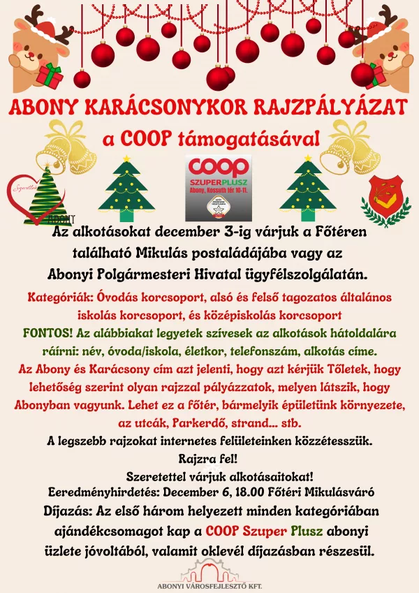 Abony Karácsonykor Rajzpályázat