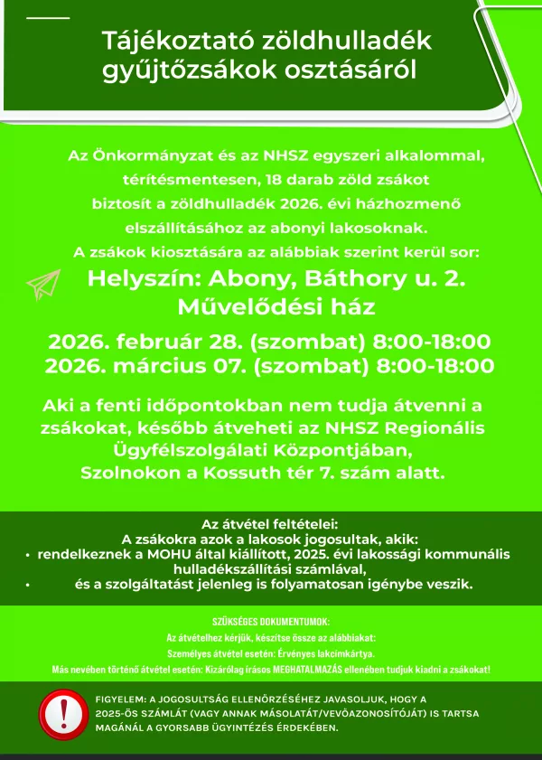 Figyelem! Hétvégén érkeznek a szelektív zsákok