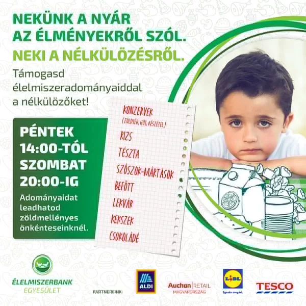 Ismét csatlakozunk a Magyar Élelmiszerbank Egyesület élelmiszeradomány-gyűjtési akciójához