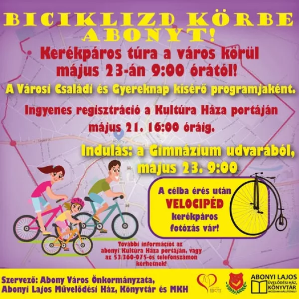 Bicikliztd körbe Abonyt!