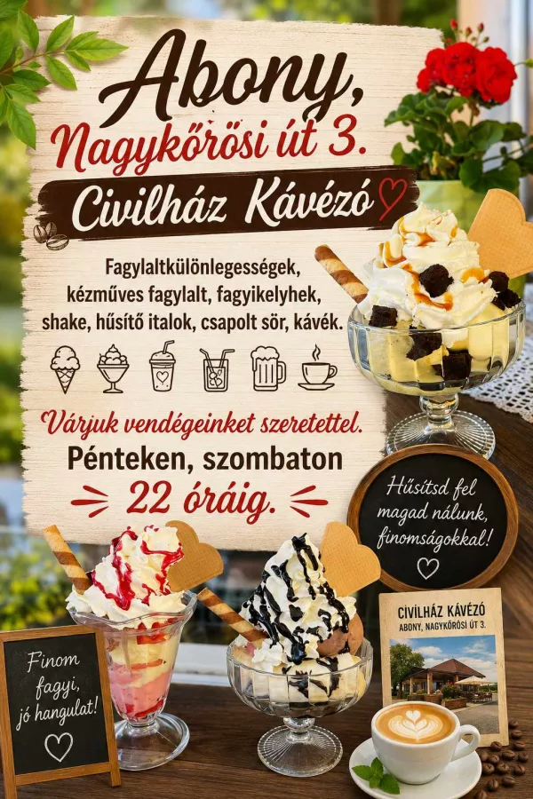 Mindenkit vár a Cicil Ház kávézója: Fagyikkal is