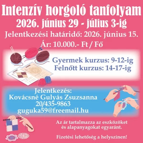 Horgoló tanfolyam