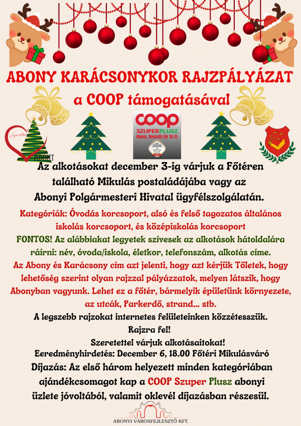 Abony Karácsonykor Rajzpályázat