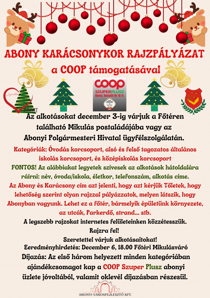 Abony Karácsonykor Rajzpályázat