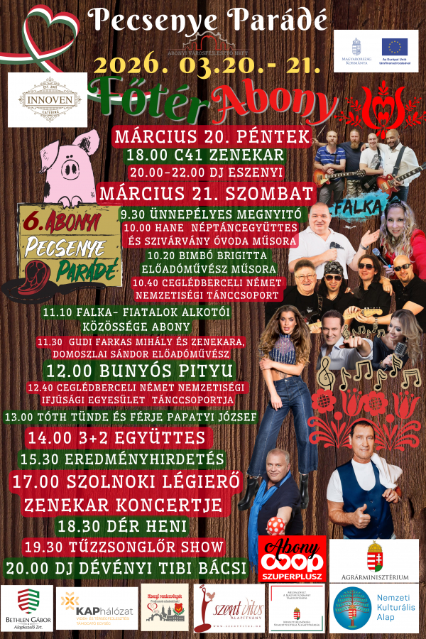 Abonyi Pecsenye Parádé programja