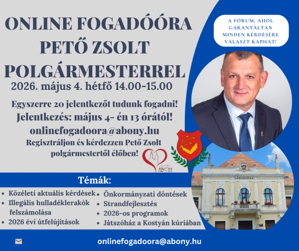Online fogadóóra