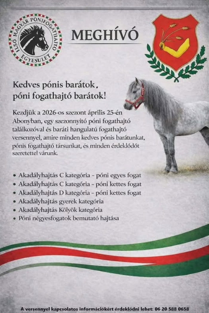 Pónifogathajtó verseny Abonyban