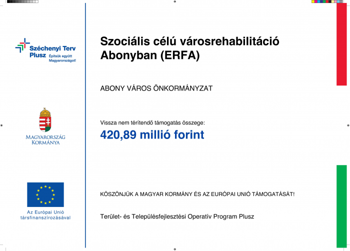 Szociális célú városrehabilitácó Abonyban (ERFA)