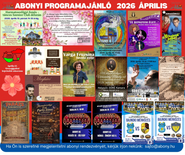 Áprilisi programok