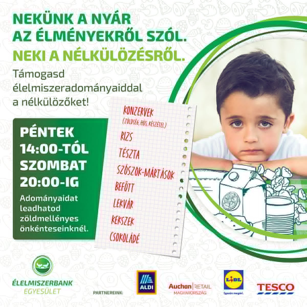 Ismét csatlakozunk a Magyar Élelmiszerbank Egyesület élelmiszeradomány-gyűjtési akciójához