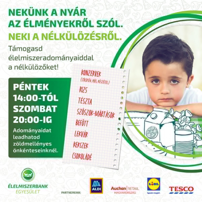 Ismét csatlakozunk a Magyar Élelmiszerbank Egyesület élelmiszeradomány-gyűjtési akciójához