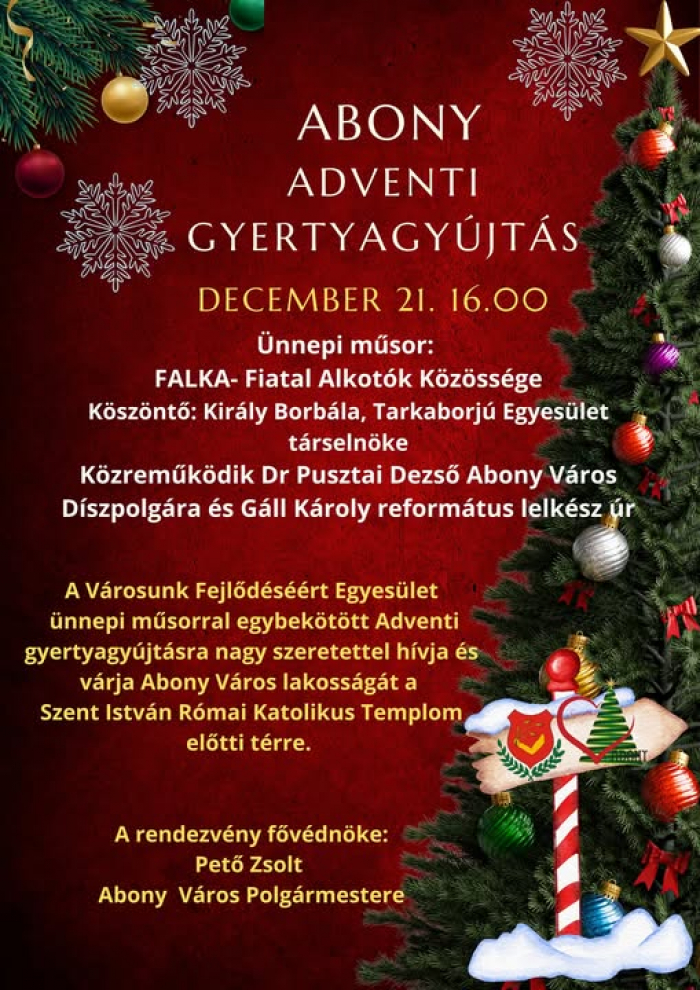 Adventi gyertyagyújtás programja