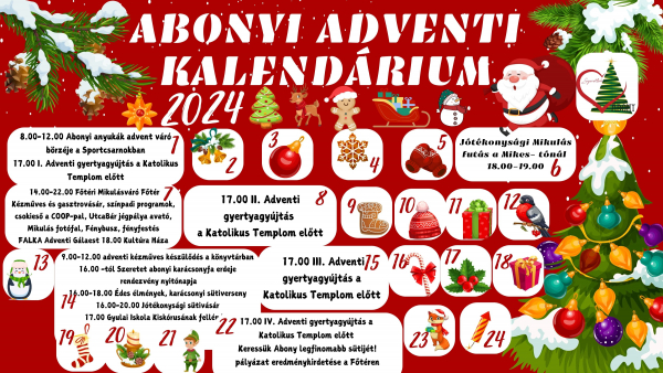Abonyi Adventi Kalendárium 2024.