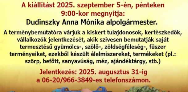 Meghívó terménybemutatóra