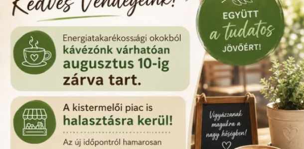 Zárva tart a Civil Ház Kávézója