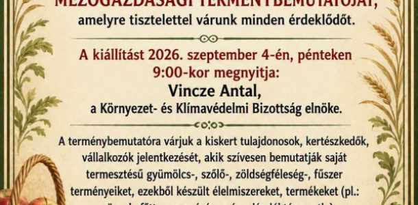 Mezőgazdasáőgi terménybemutató