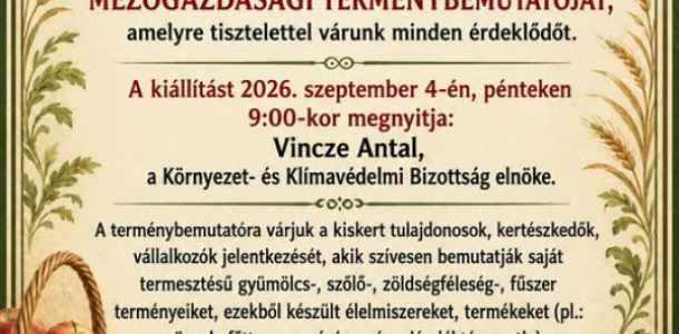 Mezőgazdasági terménybemutató